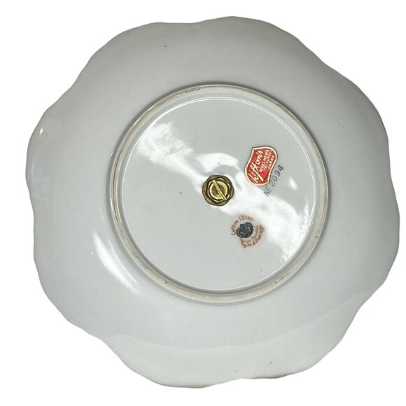 Lefton China Winter Holly Berry Handpainted Candy Mint & Tidbit Tray 1950s VTG - Picture 8 of 10